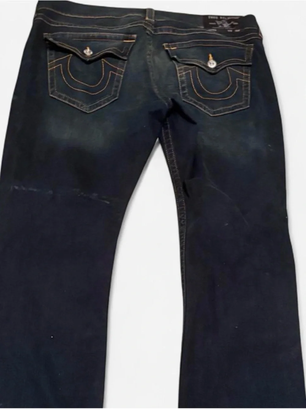 True Religion Men's Dark Indigo Straight Jeans